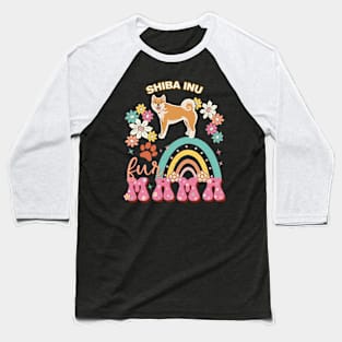 Shiba Inu Fur Mama, Shiba Inu For Dog Mom, Dog Mother, Dog Mama And Dog Owners Baseball T-Shirt